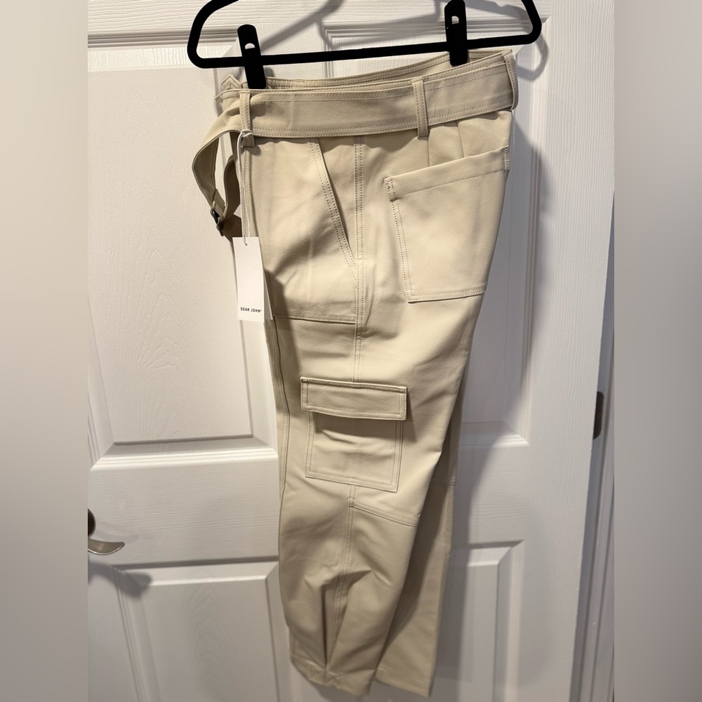 Dear John Penelope Belted Cargo Tapered Pearl Pants